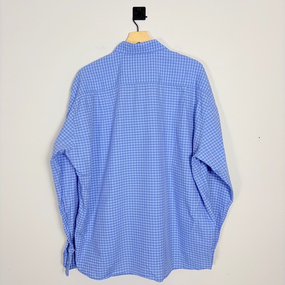 Calder Carmel Limited Edition Button Down Up Dress Shirt XXL Plaid Blue Cotton - Picture 5 of 8